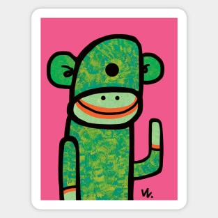 One-eyed Sock Monkey Sticker